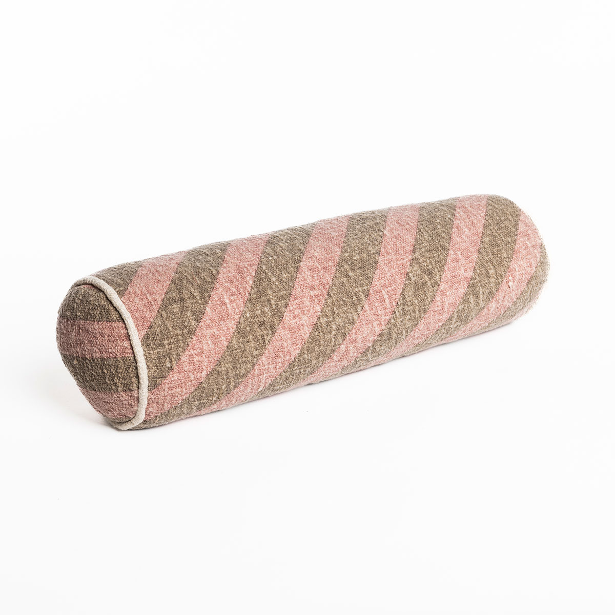 Almofada STRIPES rosa e castanho 15x50cm