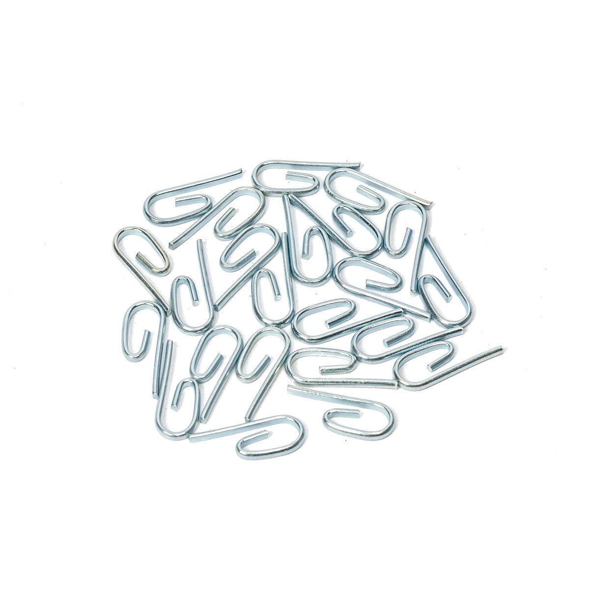 Conjunto de 25 agrafes met&aacute;licos em caracol