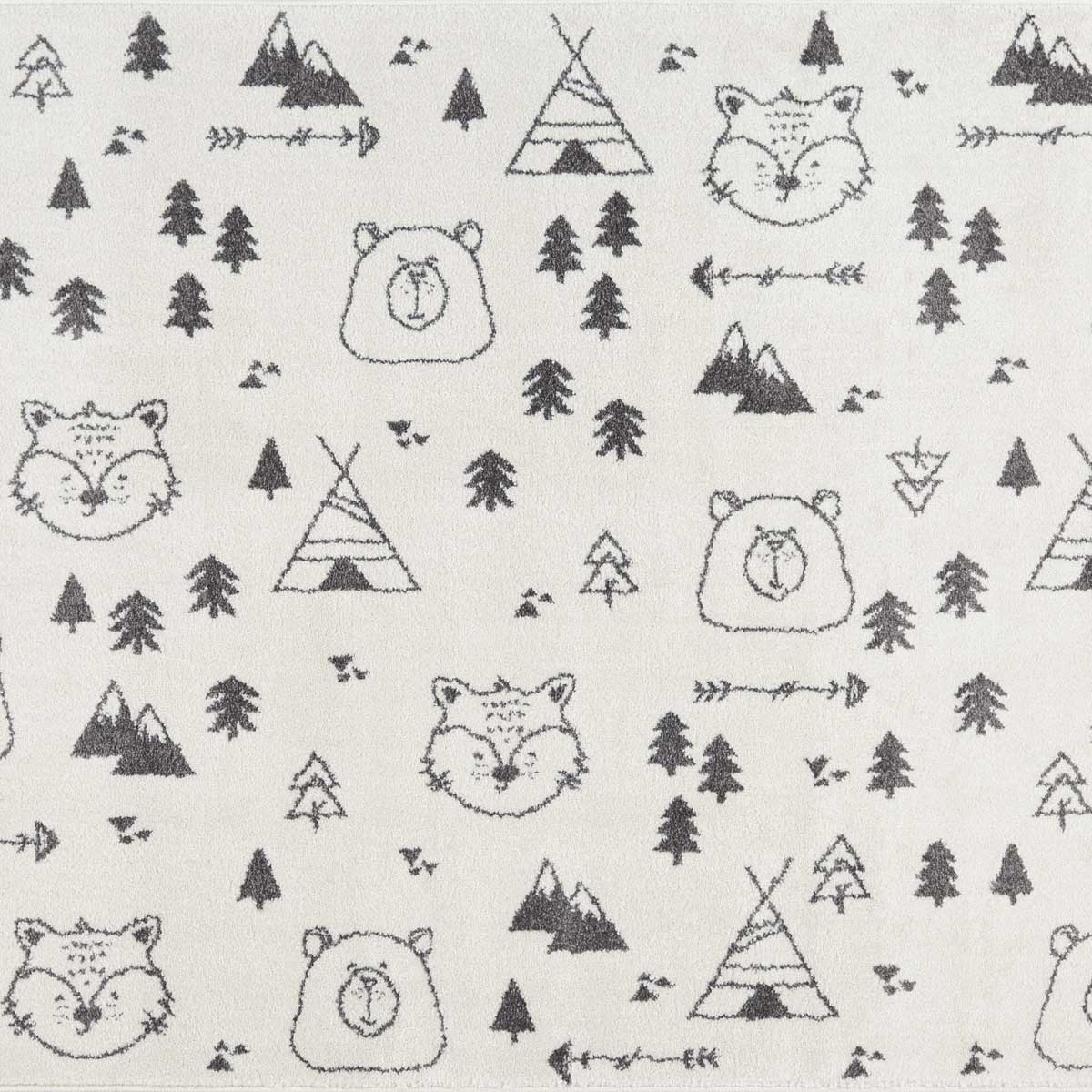 Tapete GIO bosque cinza 133x190cm