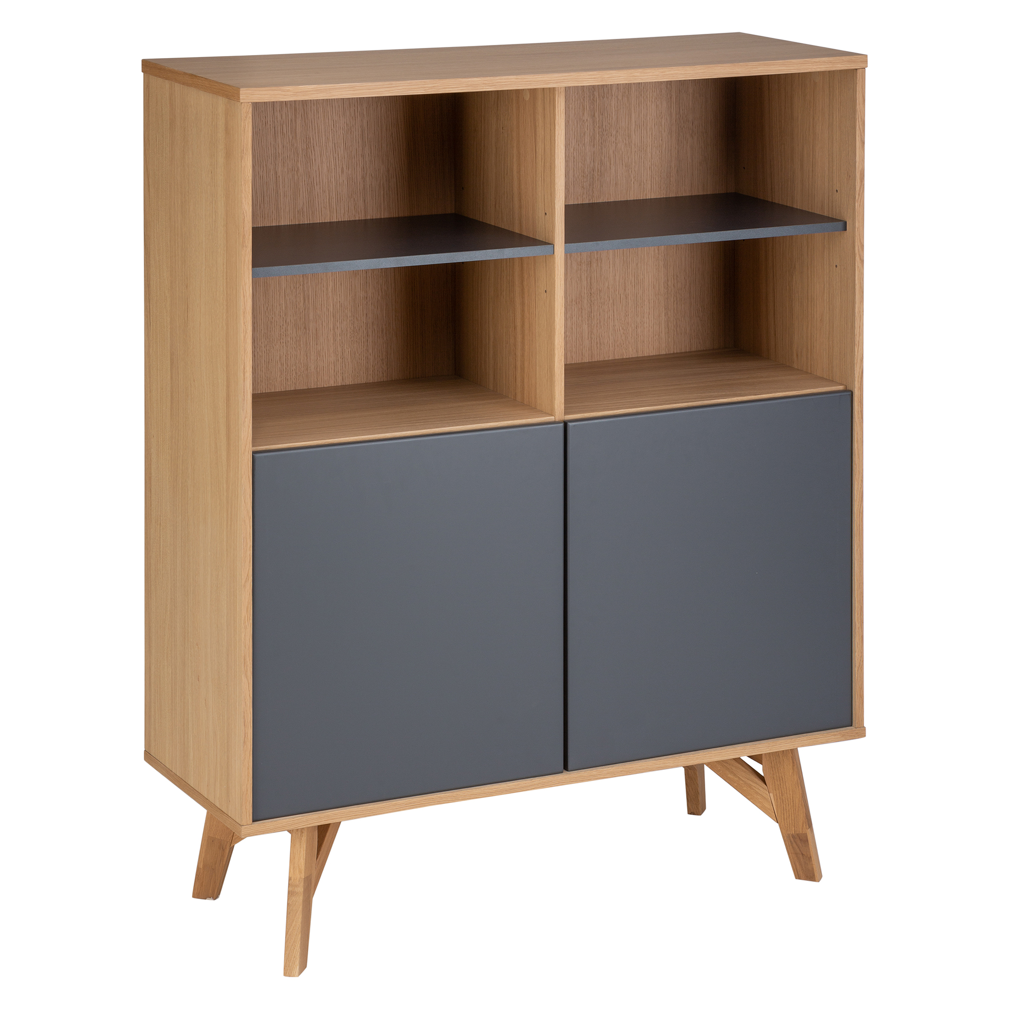 Louceiro Em Mdf Com 2 Portas Cinza Armel