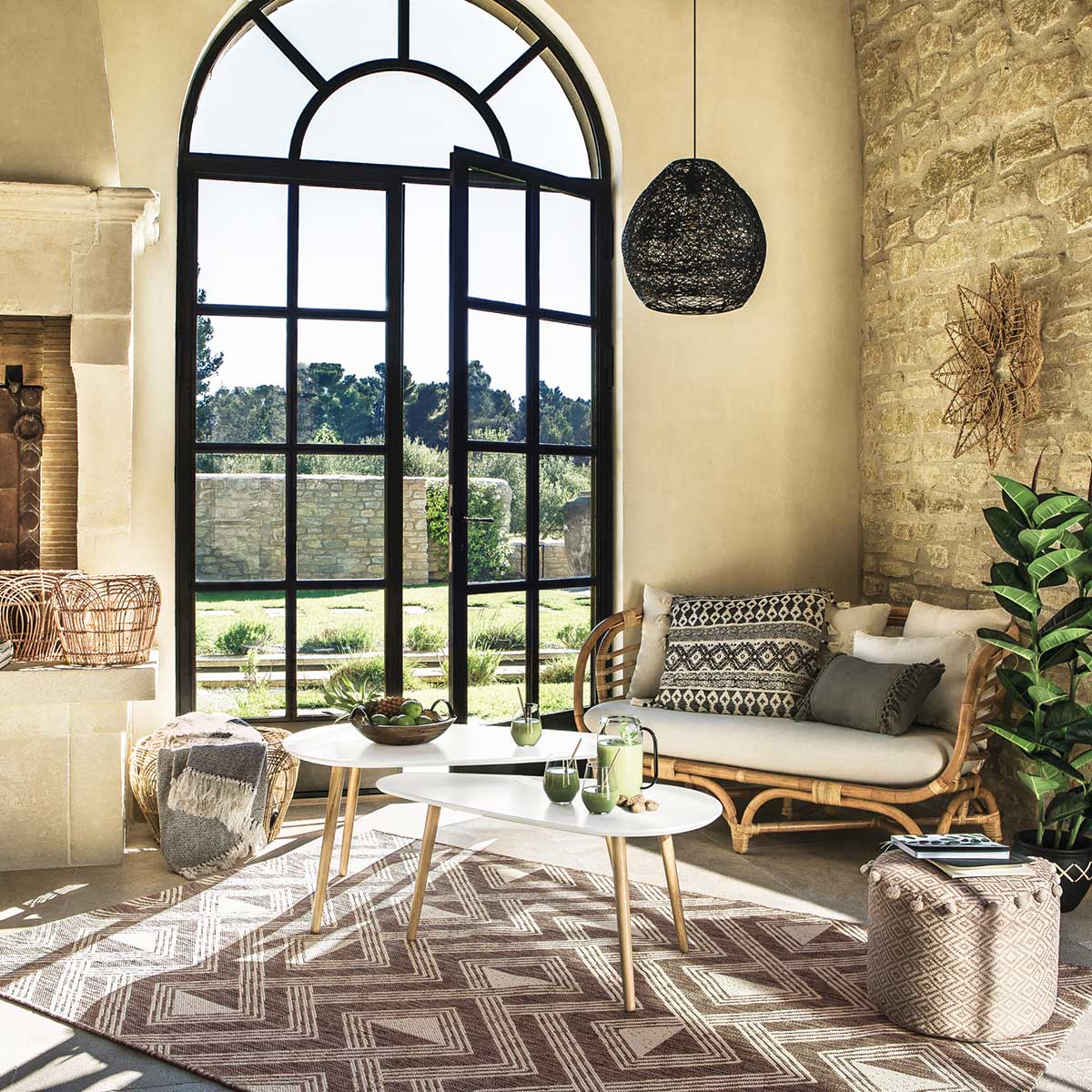 Candeeiro de teto MONA em preto