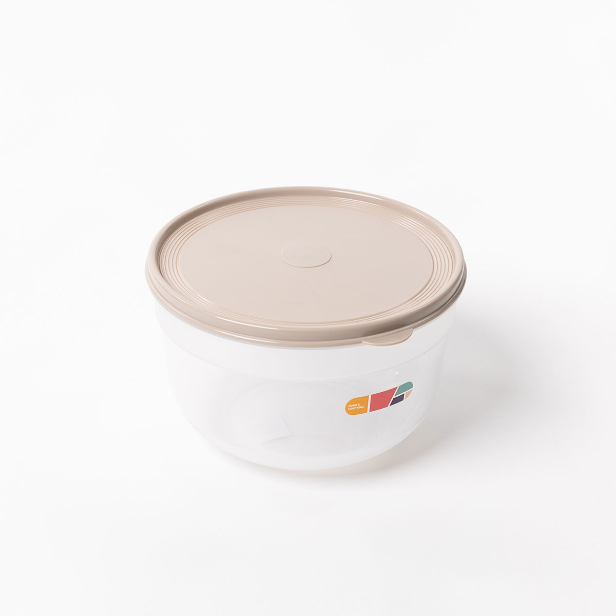 Caixa hermética redonda bege 4l