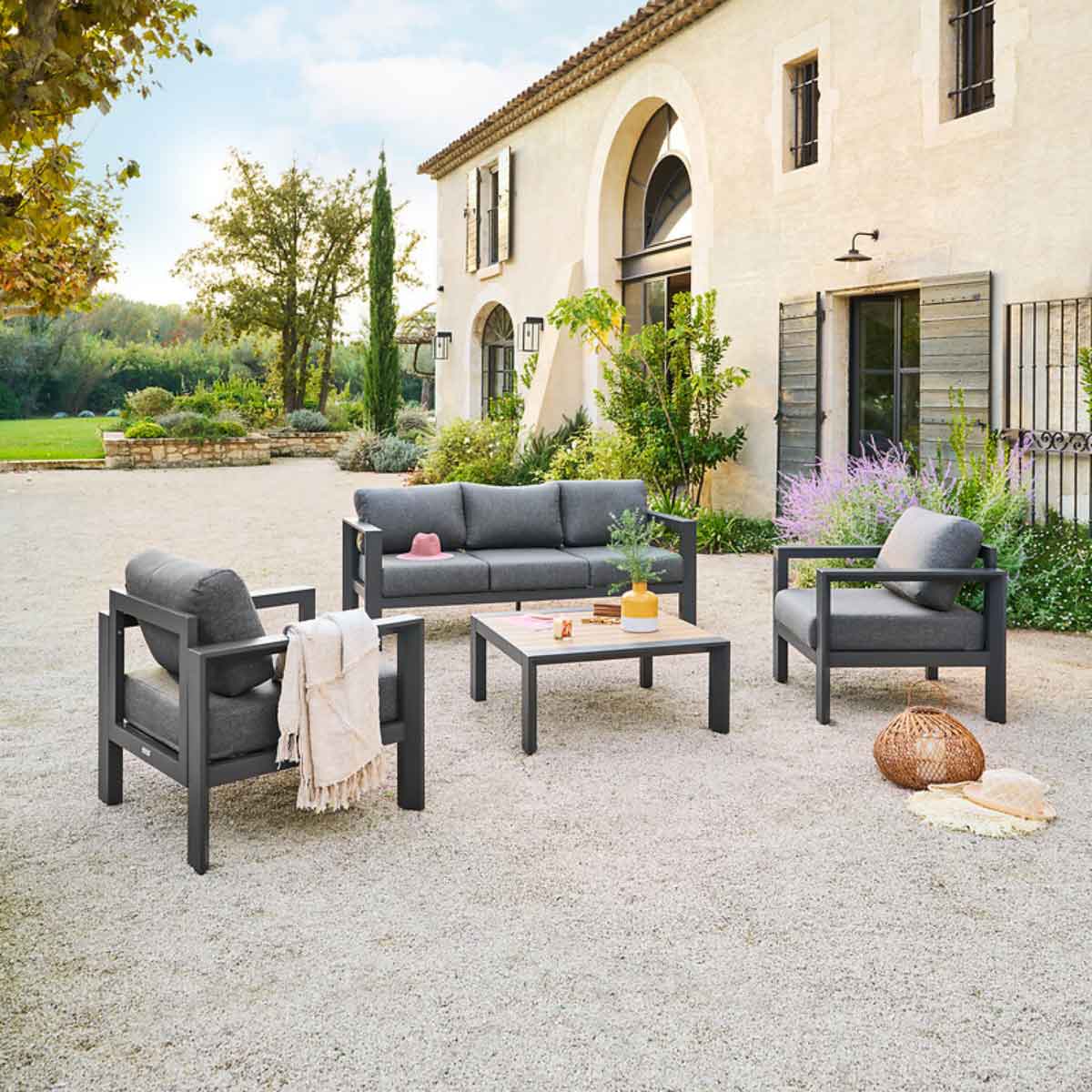 Conjunto de jardim &Eacute;VASION graphite/honey