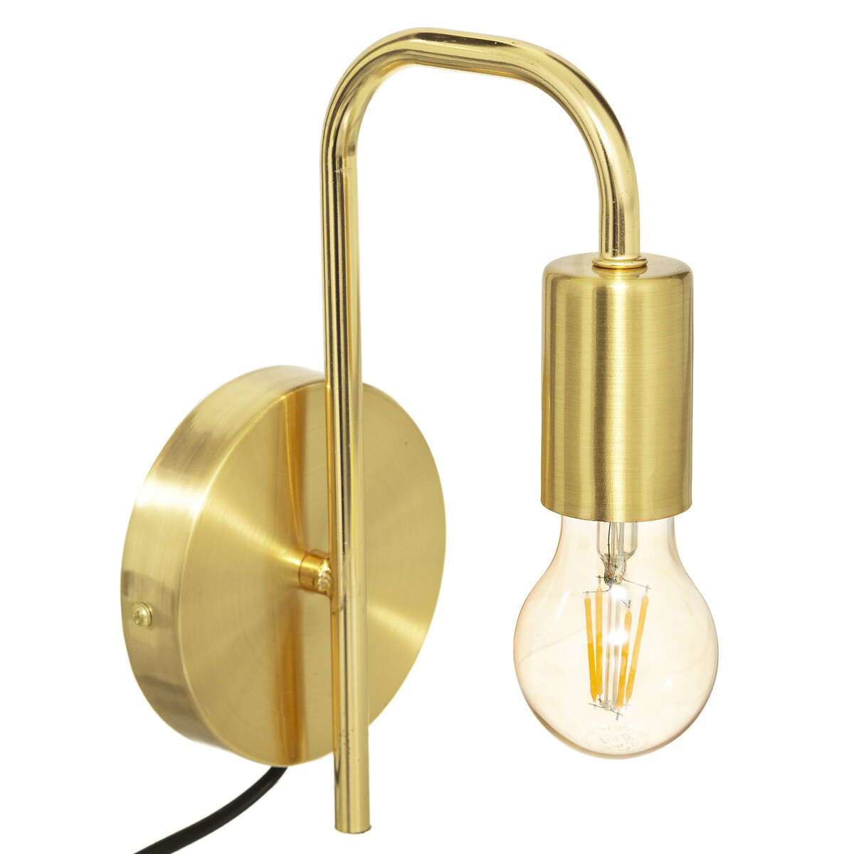 Candeeiro de parede KELY dourado em metal