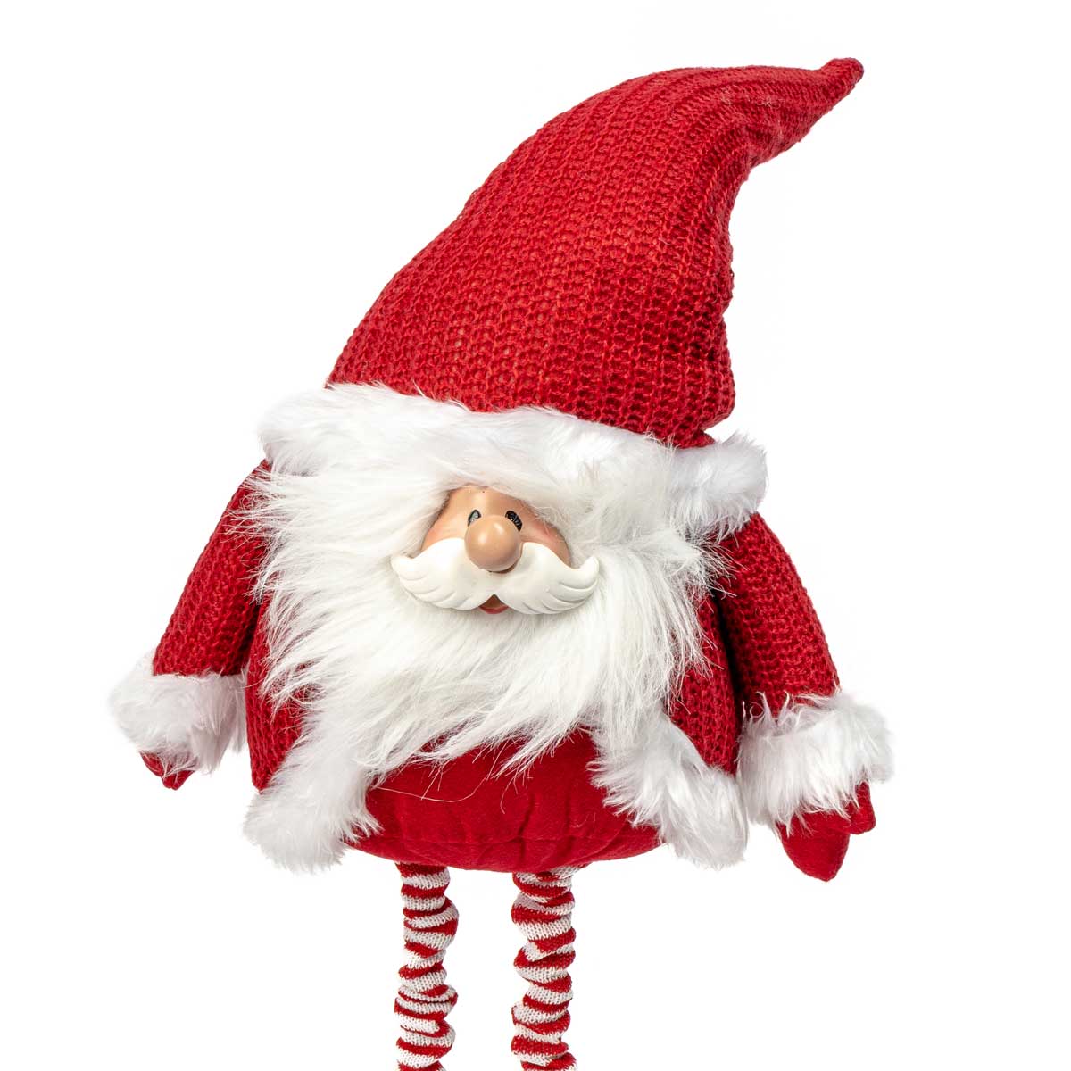Figura decorativa pai natal com pernas extens&iacute;veis