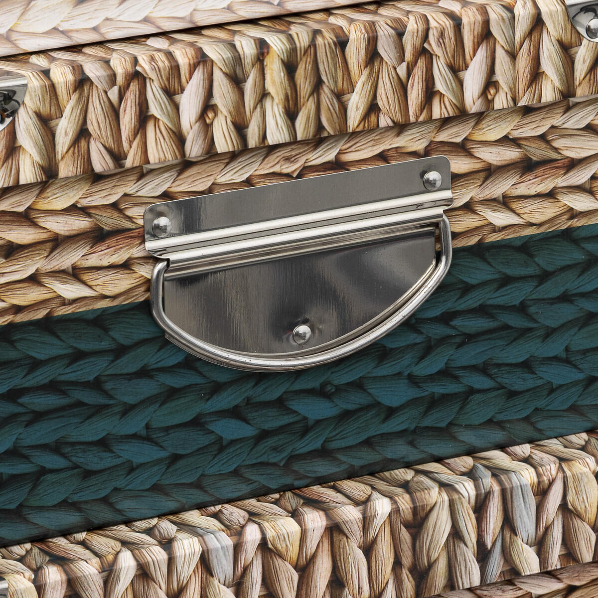 Conjunto de 6 caixas multicoloridas com efeito malha