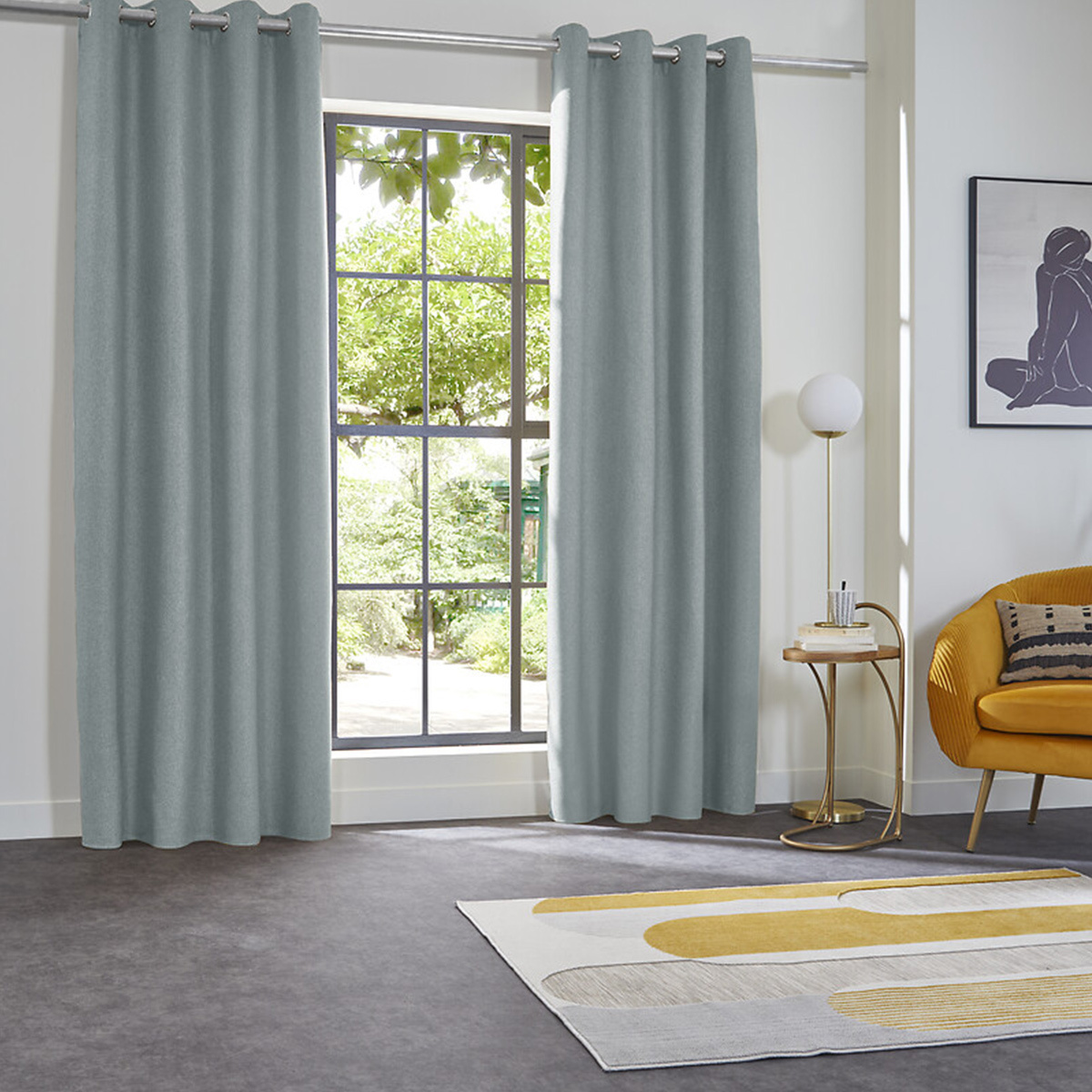 Cortina isolante verde celadon 140x260cm