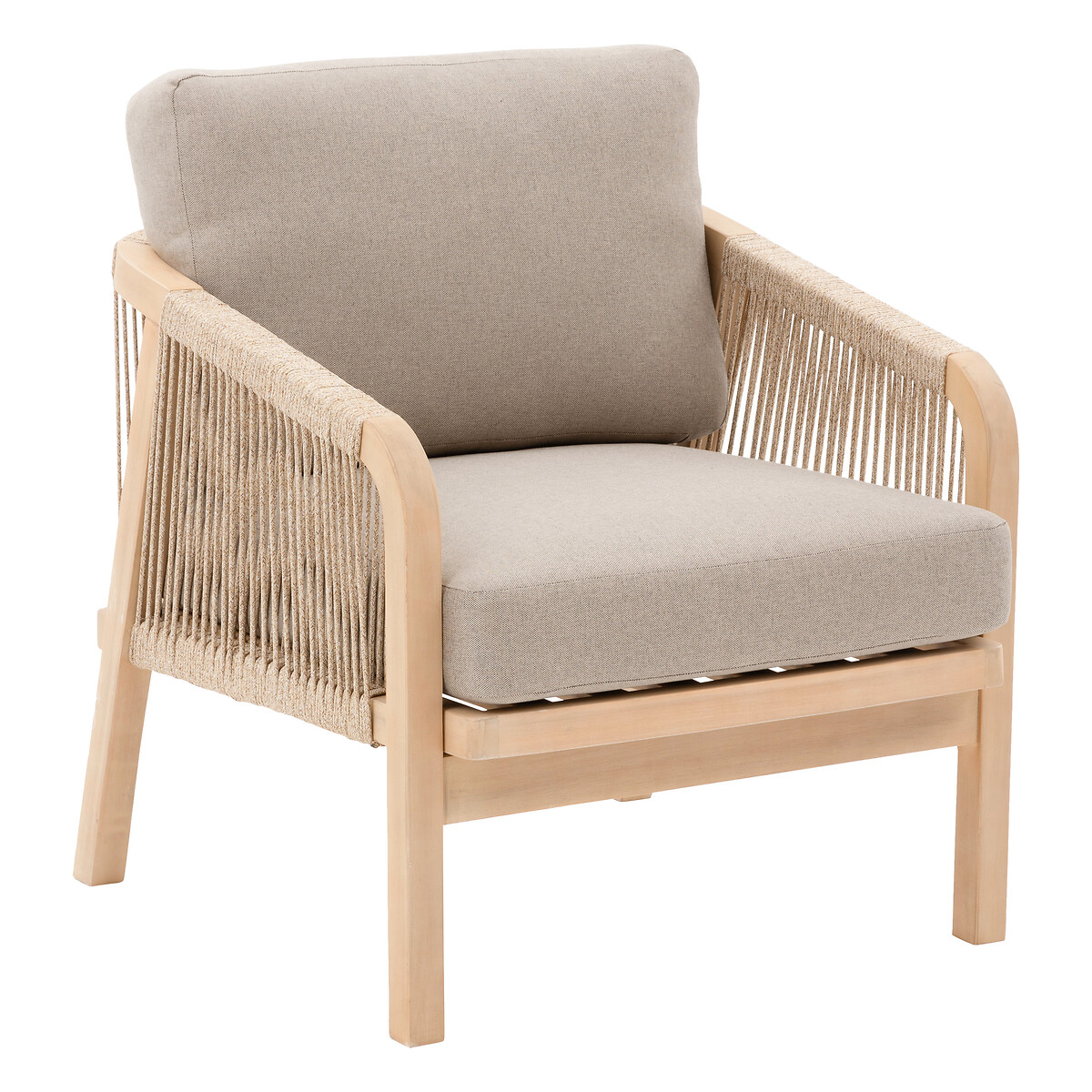 Conjunto de jardim Papouasie taupe em madeira acácia