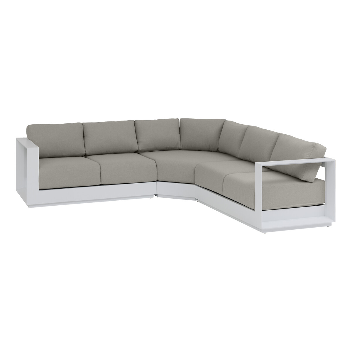 Conjunto de jardim ângulo ALLURE branco 5 lugares,  Conjunto de jardim ângulo ALLURE branco 5 lugares