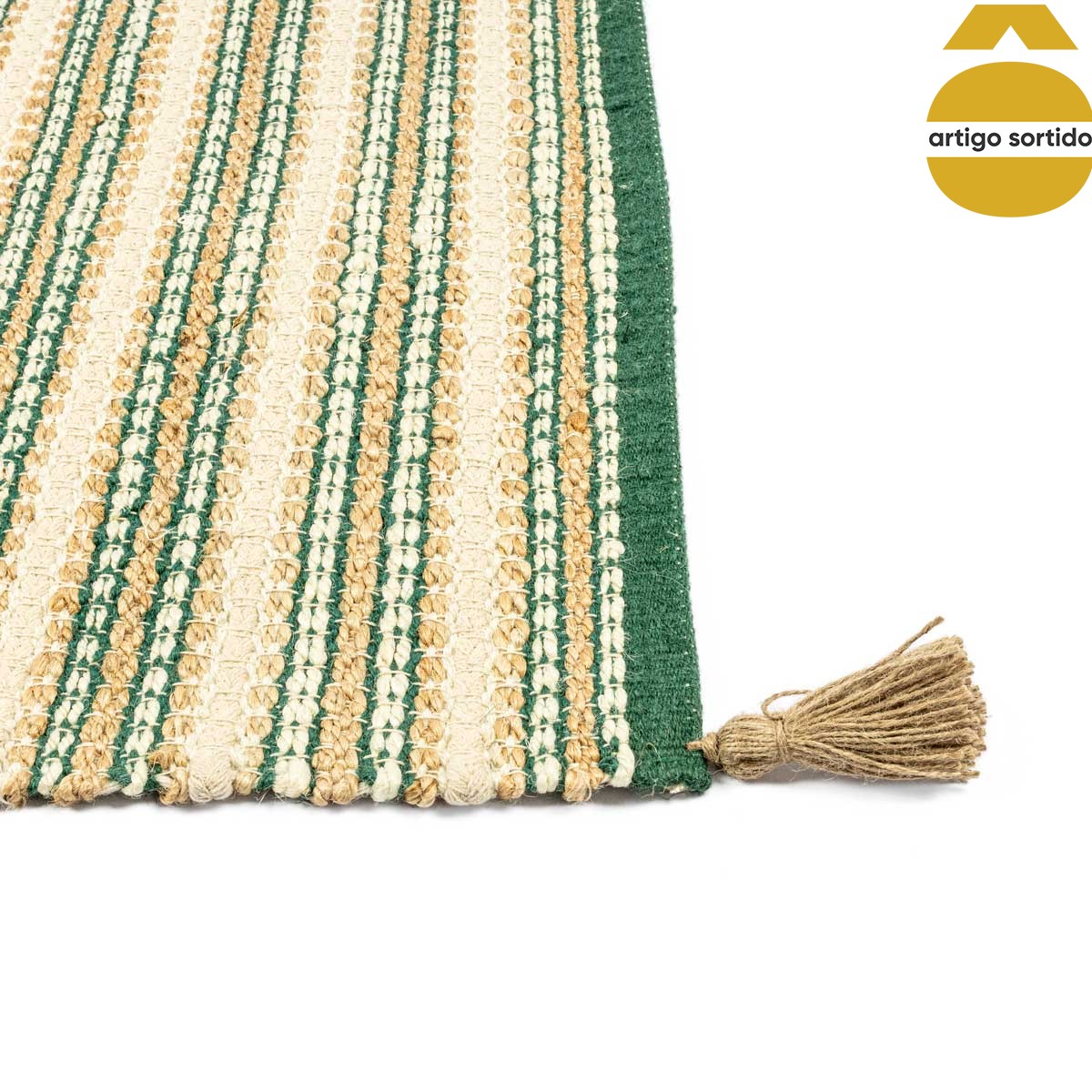 Passadeira em juta e algodão 60x150cm