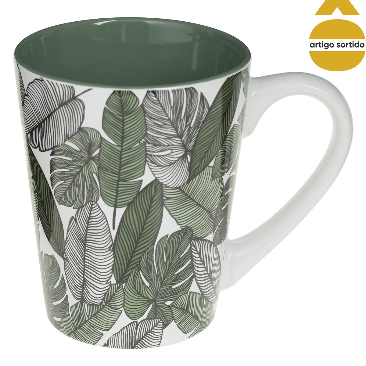 Caneca de cer&acirc;mica folhas JUNGLE 30cl