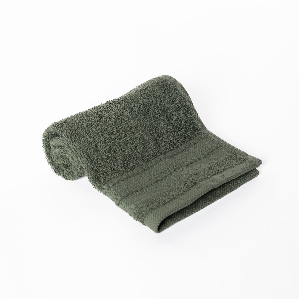 Toalha ESSENZA verde de algod&atilde;o 30x50cm