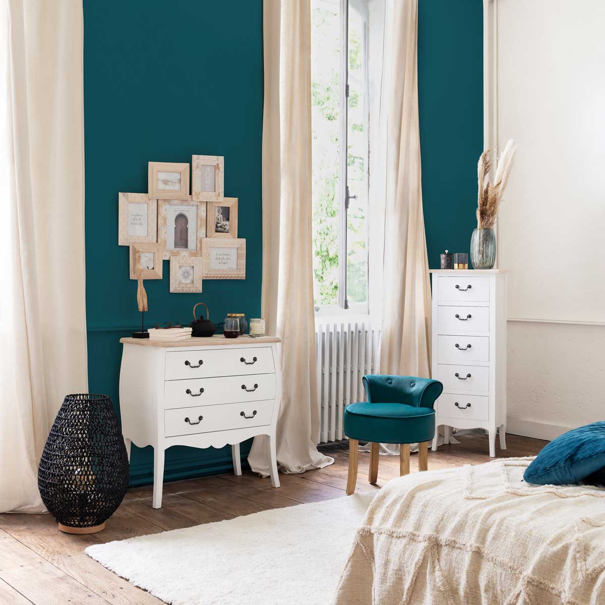 Candeeiro de mesa ETEL preto 55cm