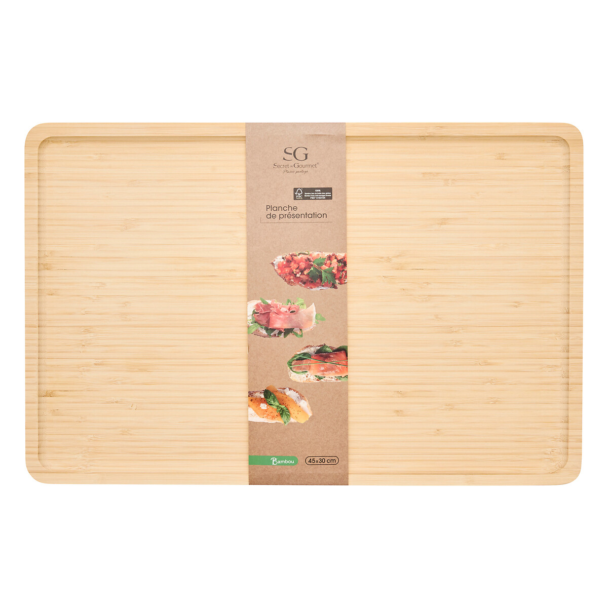 Prato HARMONIE em bambu 30x45cm