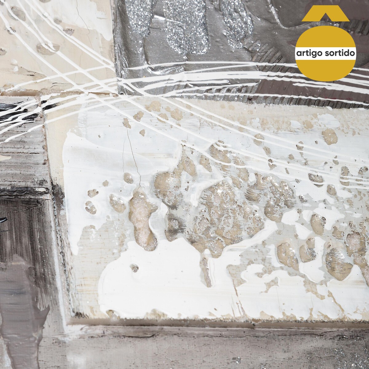 Quadro decorativo abstrato 50x3x150cm