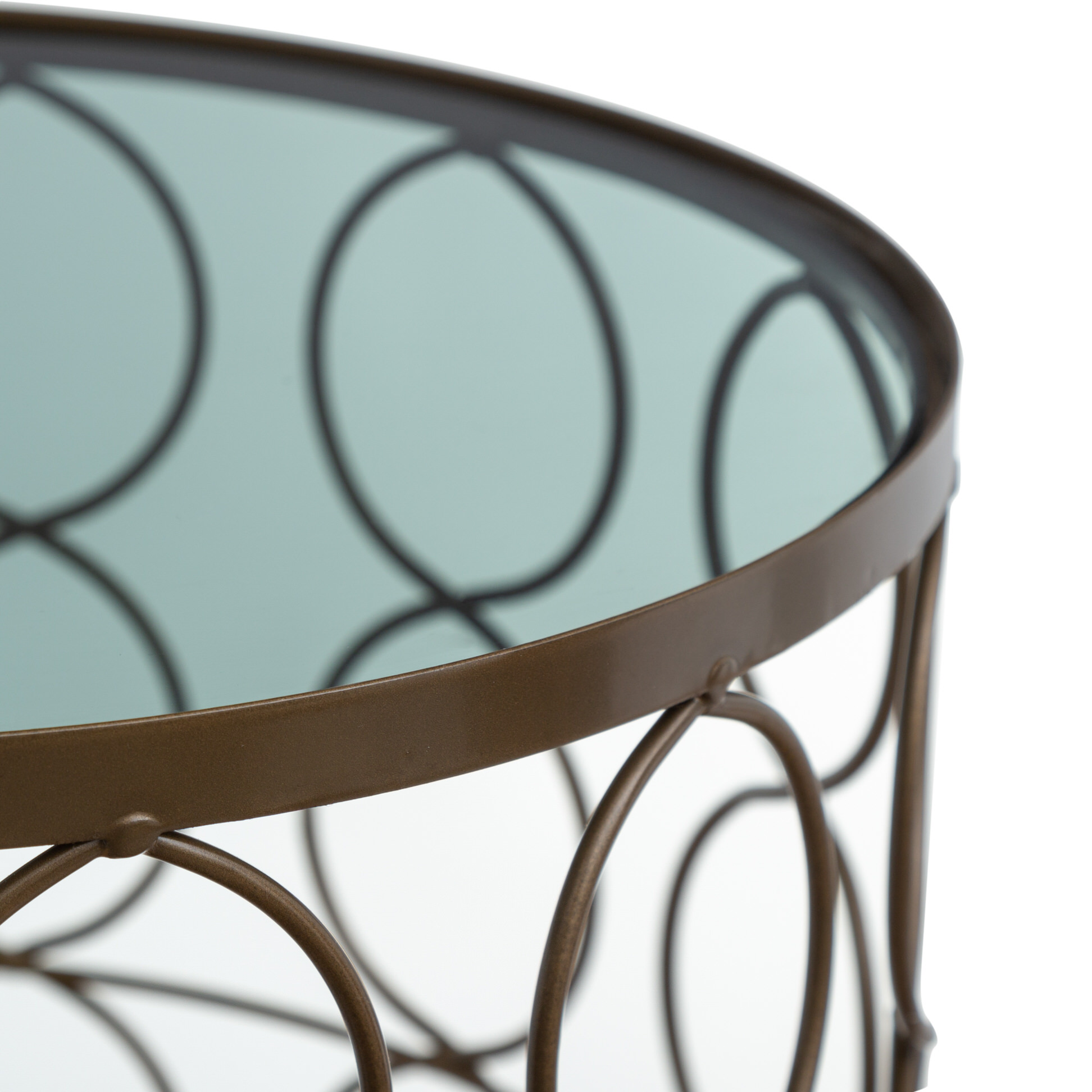 Mesa de apoio ARCHI dourada em metal 35cm