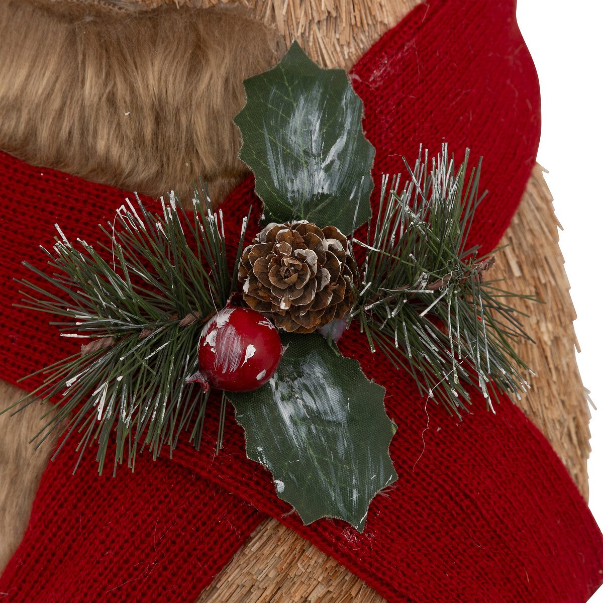 Figura de urso com gorro e cachecol 73,5cm