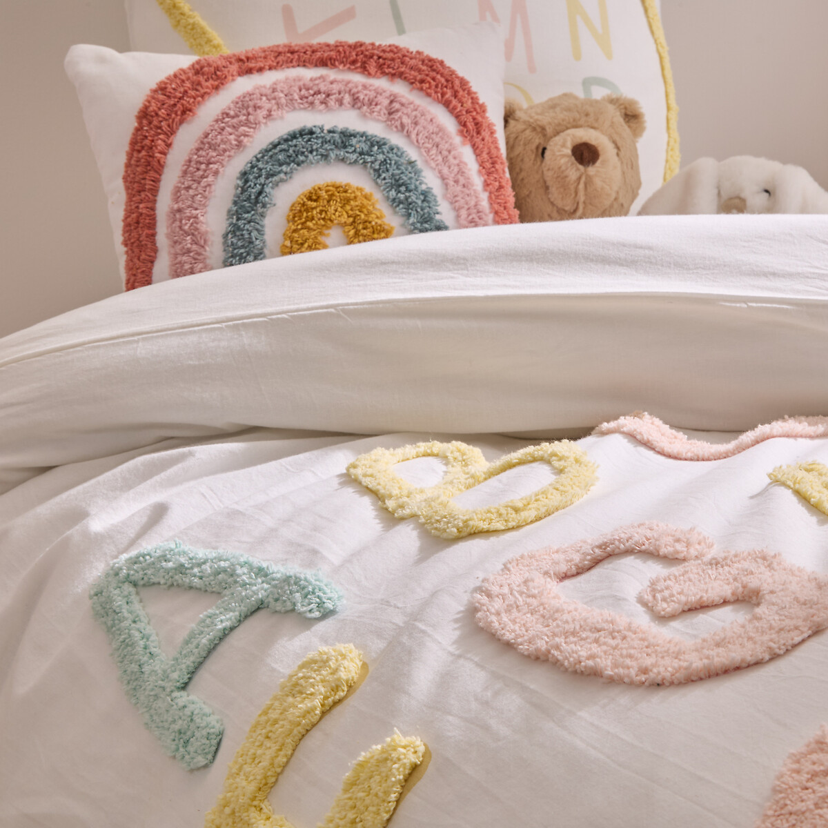 Capa de edred&atilde;o e almofada TUFY em algod&atilde;o 200x140cm