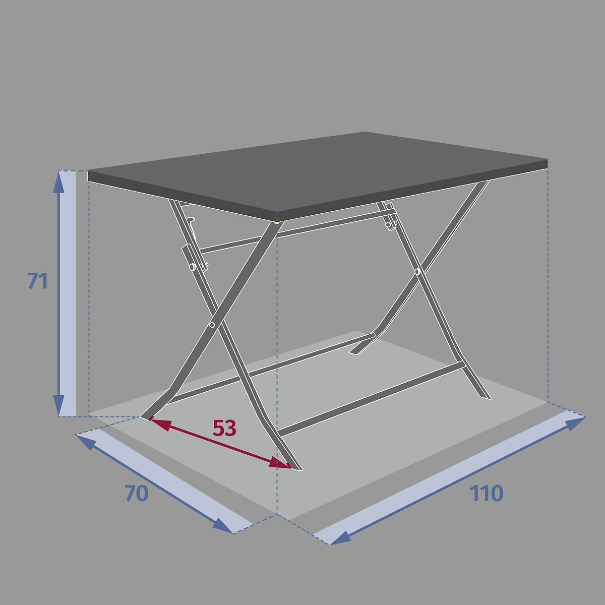 Mesa dobr&aacute;vel GREENSBORO rectangular argile