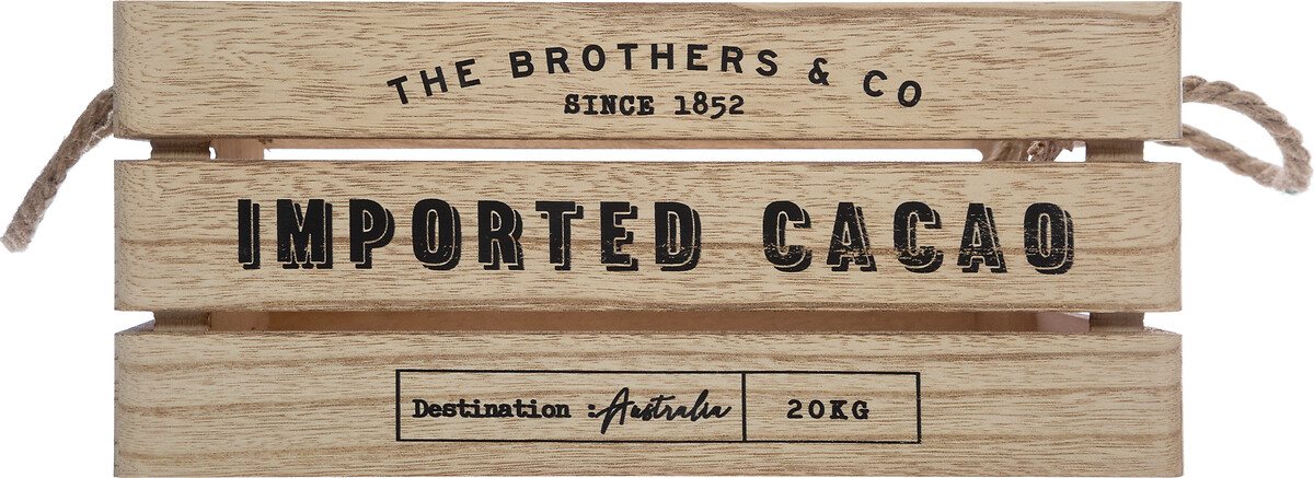 Caixa de madeira bege decorada COLONIAL