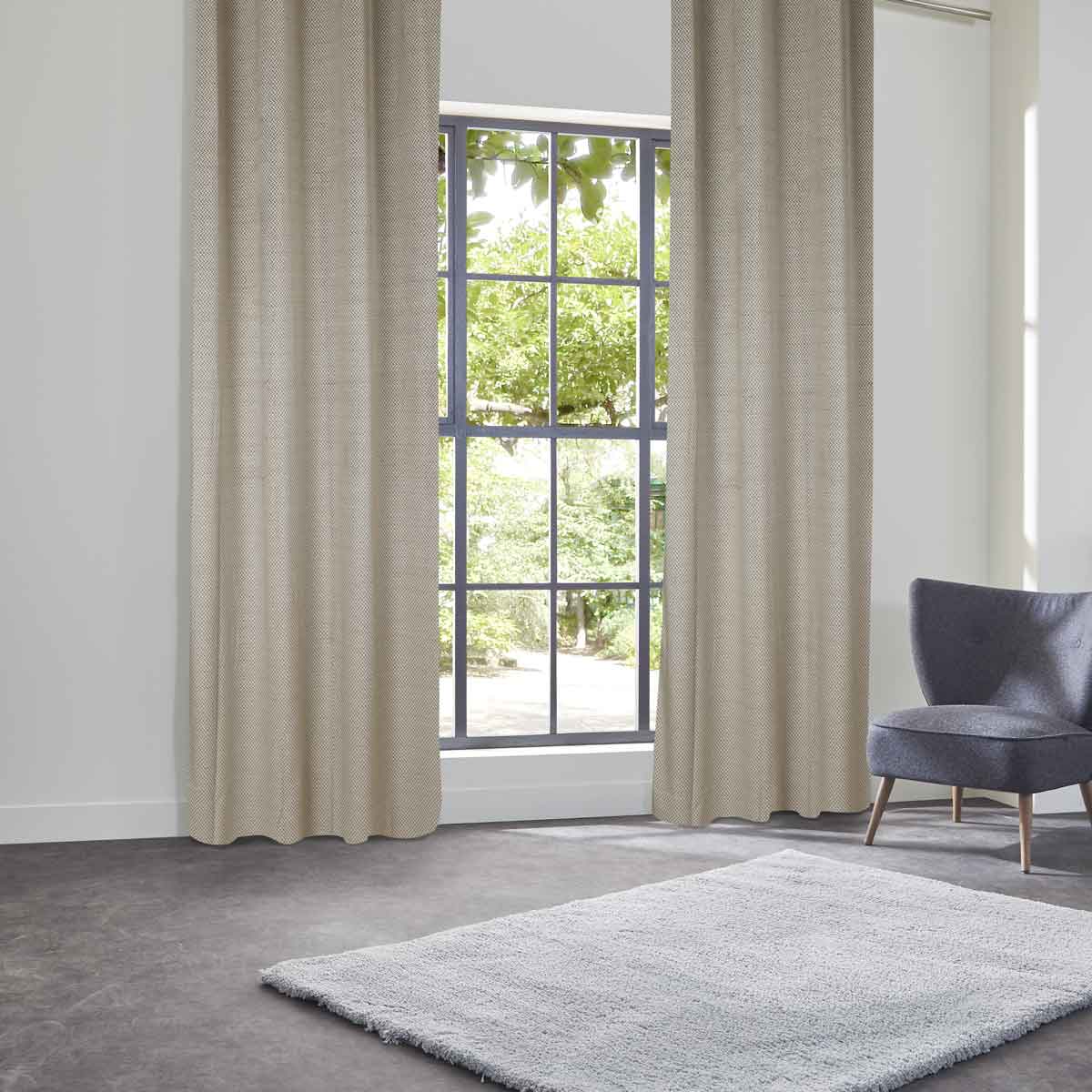 Cortina opaca YUPI veludo bege 135x260cm