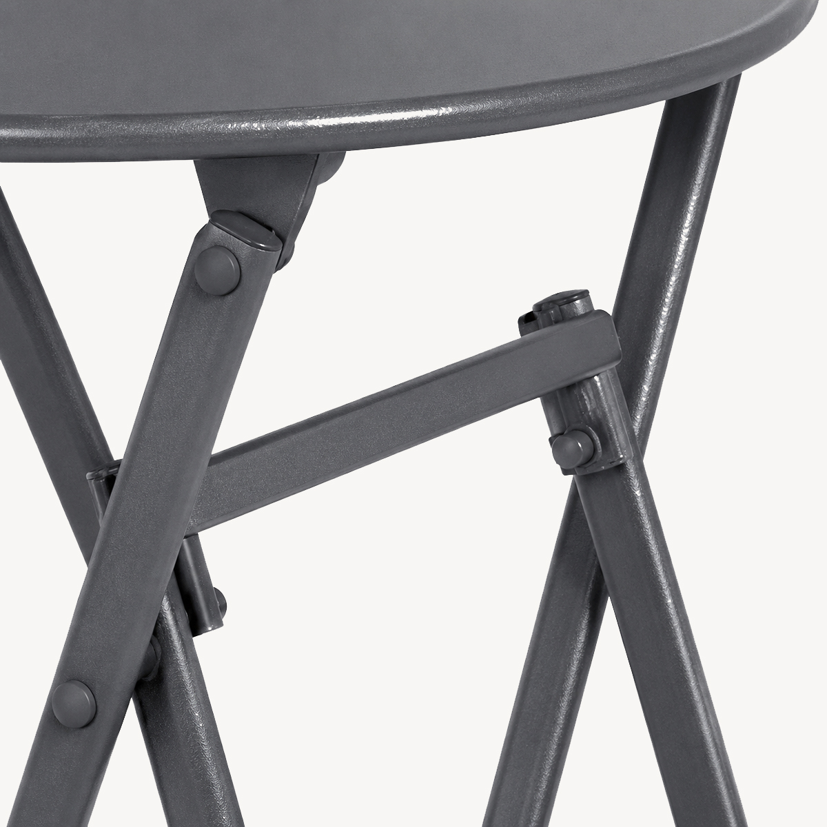 Mesa dobr&aacute;vel GREENSBORO redonda cinza