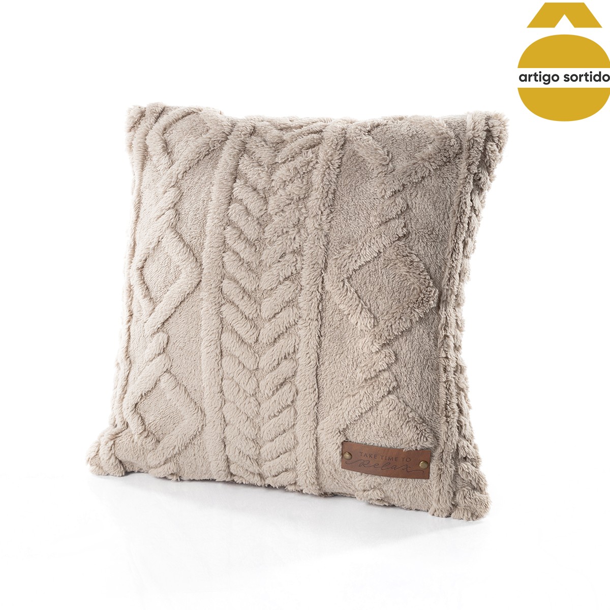 Almofada lagoon LITTLE COTTAGE com patch 40x40cm