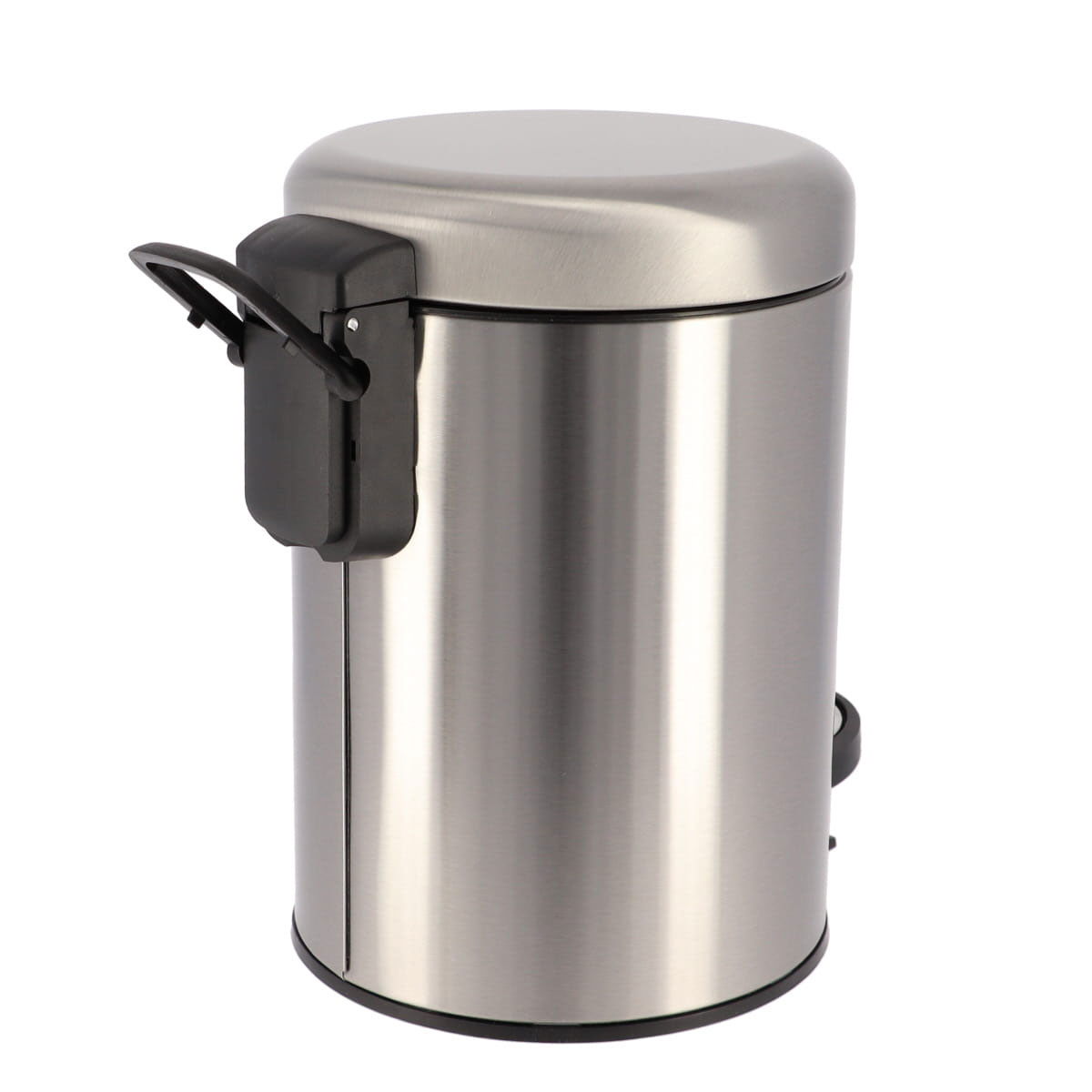 Balde wc cromado soft close em metal