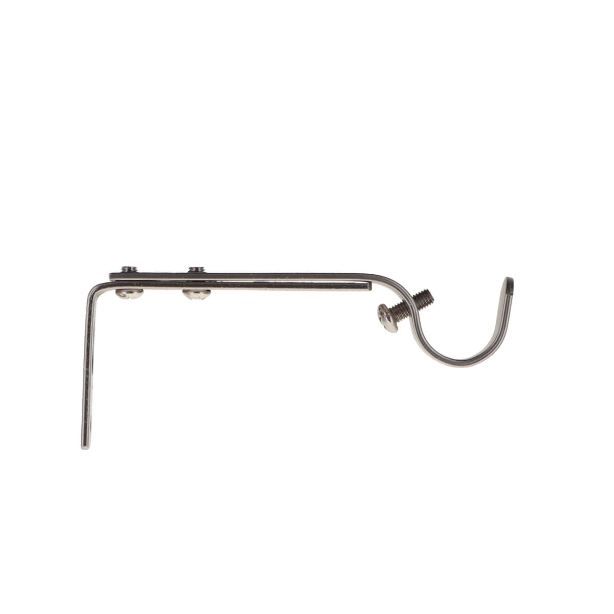 Conjunto de 2 suportes para calha prateados extens&iacute;veis