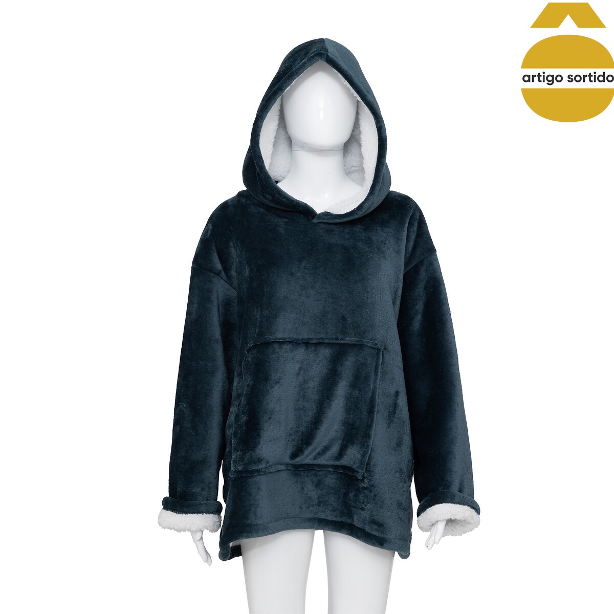 Manta camisola com capuz 85x118cm