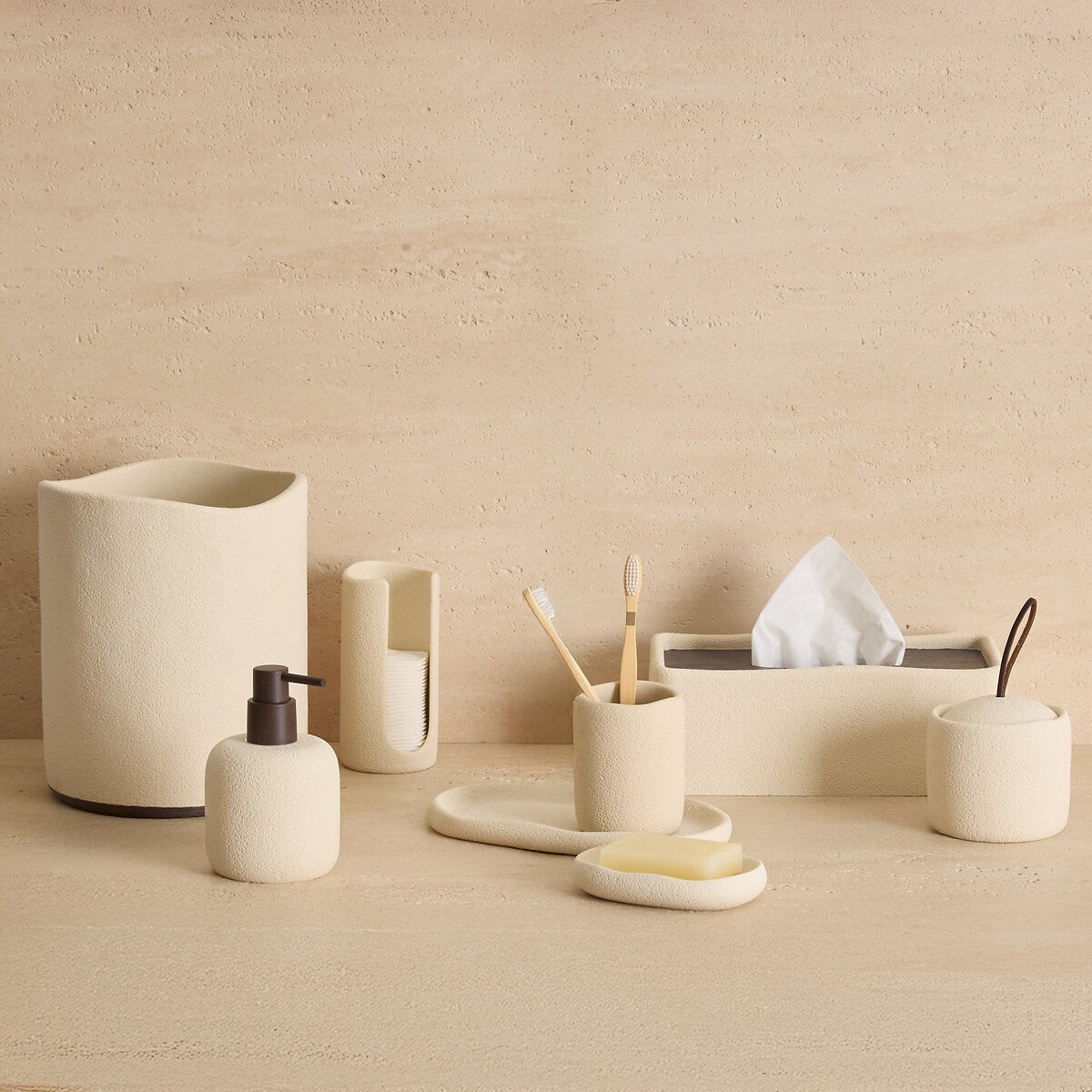 Copo para escova de dentes OLEYA bege