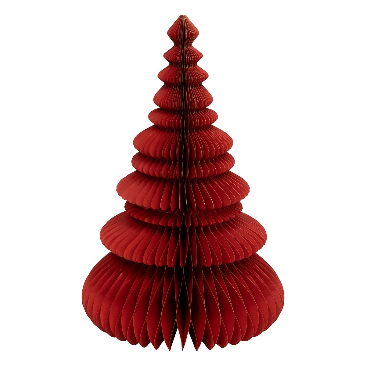 &Aacute;rvore de natal origami vermelho 90cm