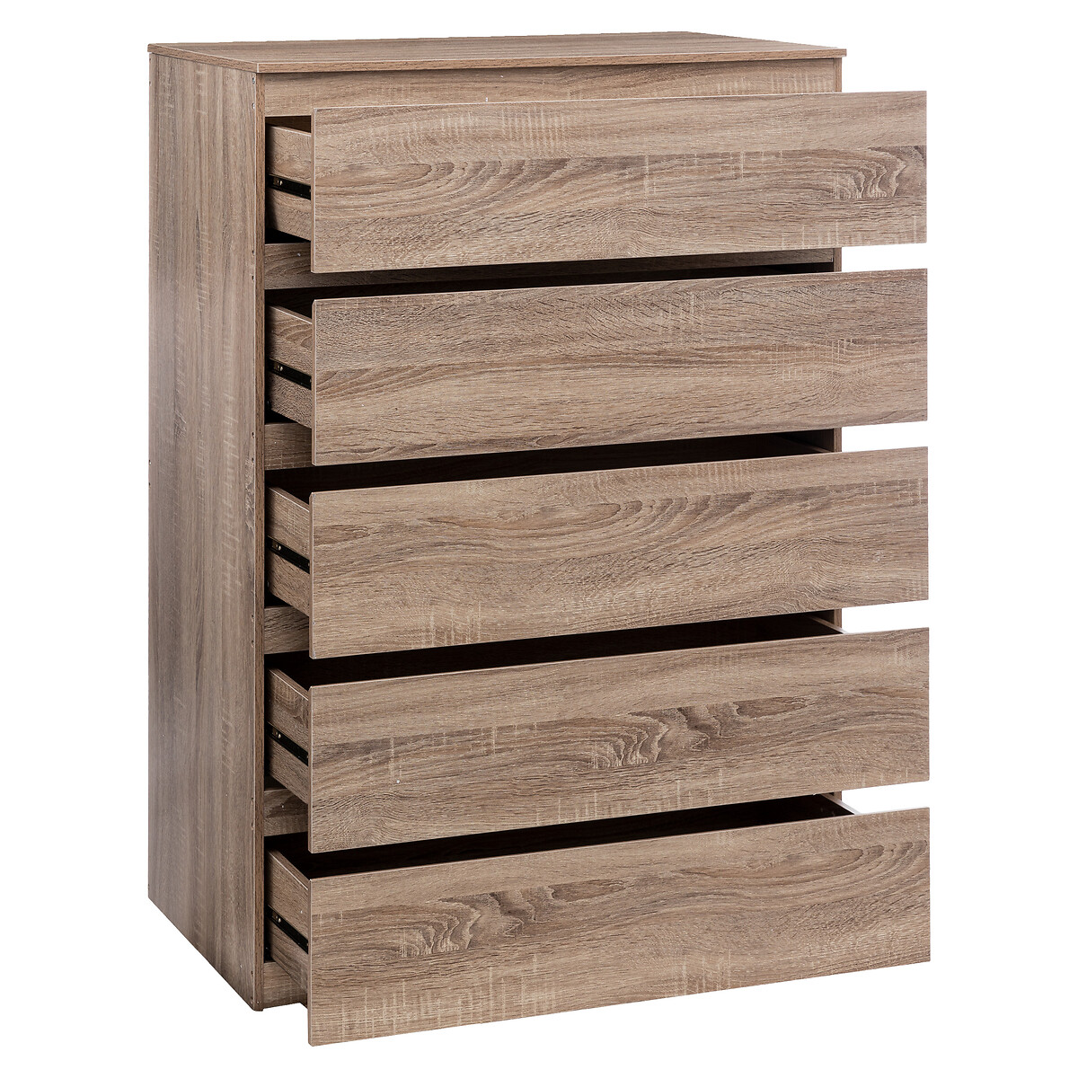 Móvel de arrumação DOLO castanho com 5 gavetas,  Móvel de arrumação DOLO castanho com 5 gavetas