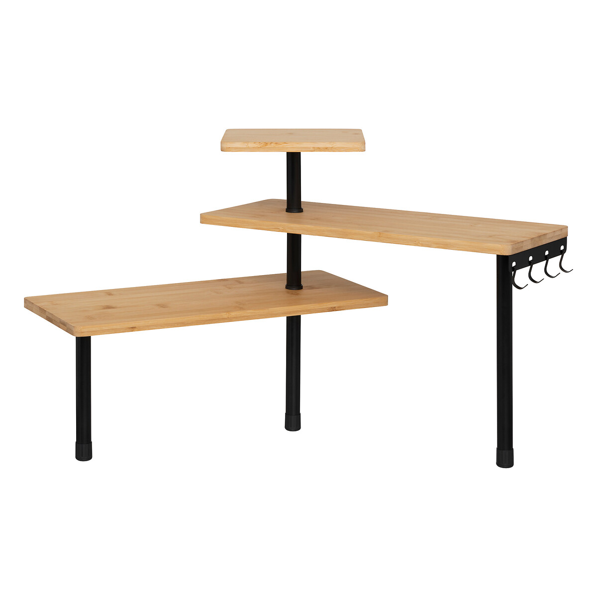 Prateleira de canto com 3 n&iacute;veis bege