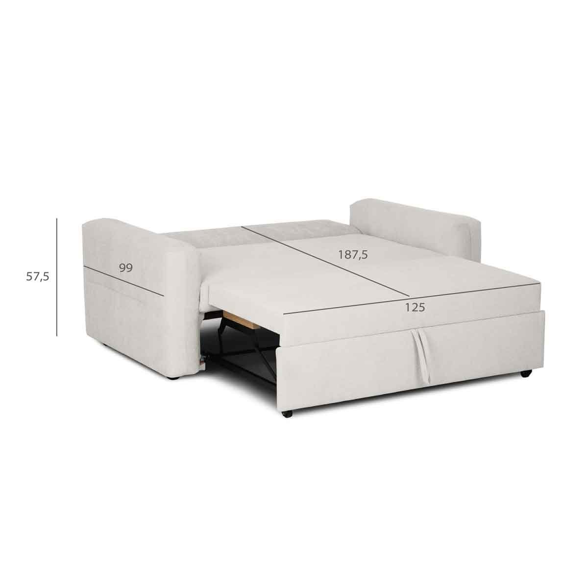 Sofá cama BAKU bege 3 lugares