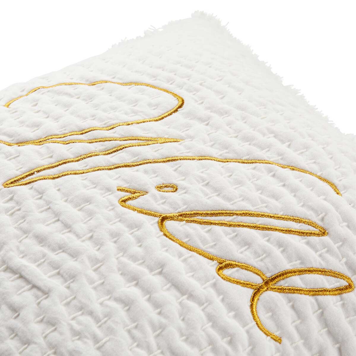 Almofada bordada WILD ROMANCE branca 45x45cm