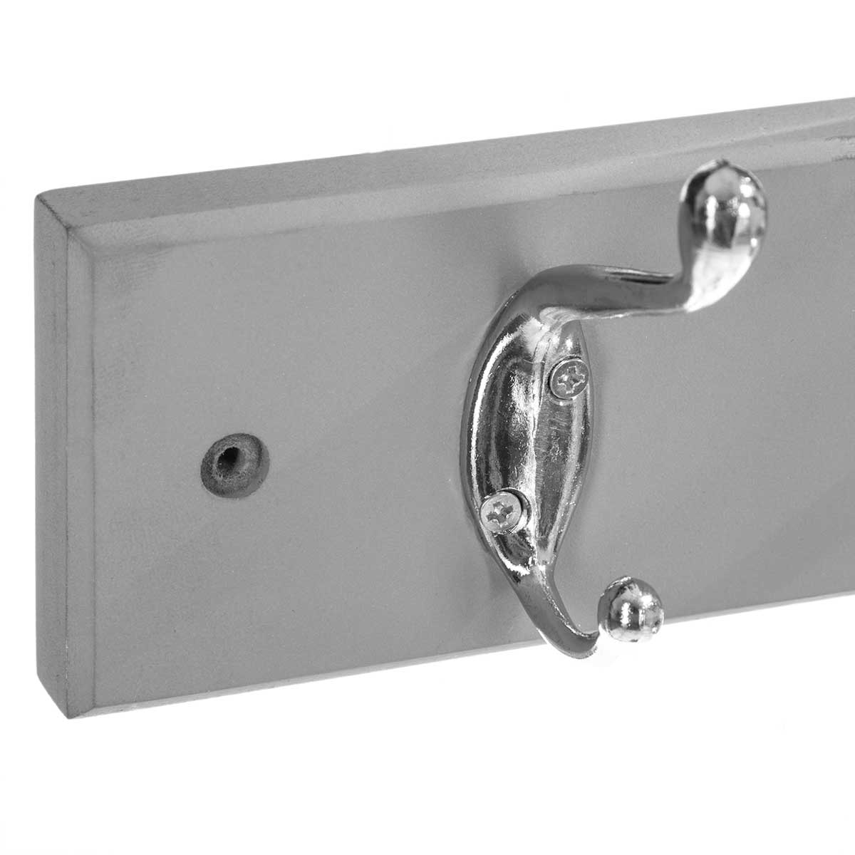 Cabide em madeira com 4 suportes 7x6,5x42cm