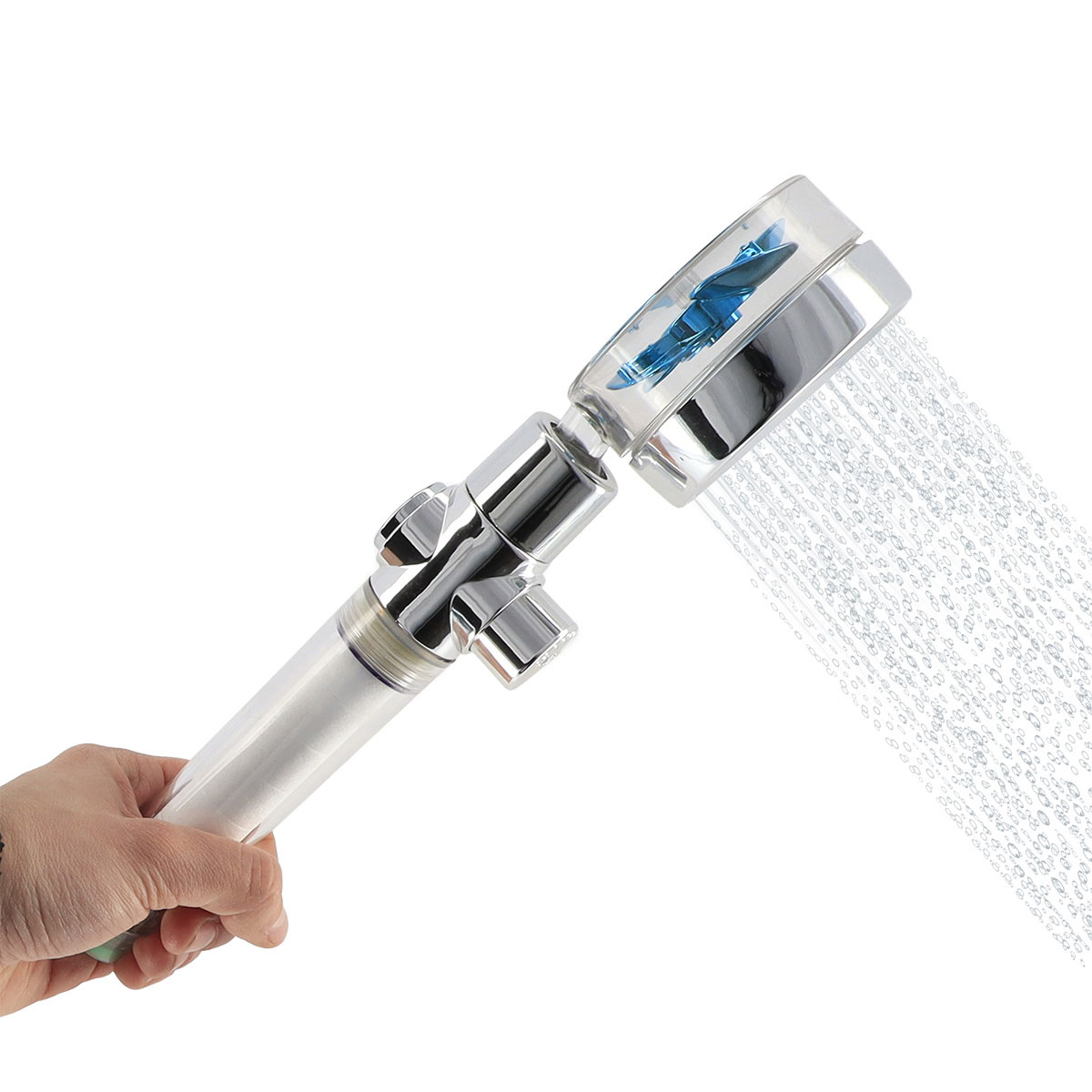 Chuveiro com filtro &aacute;gua cromado prateado