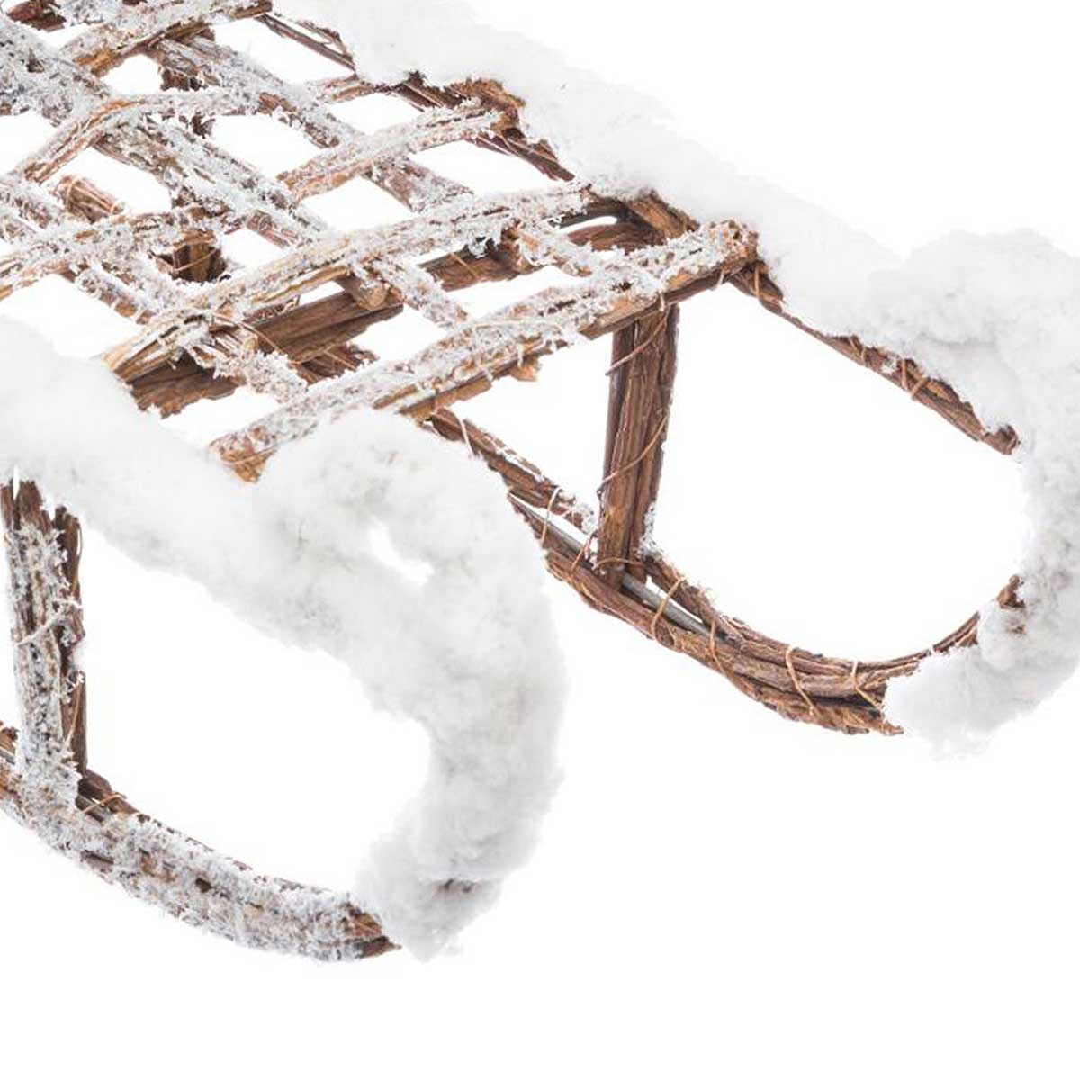 Tren&oacute; decorativo em madeira com neve