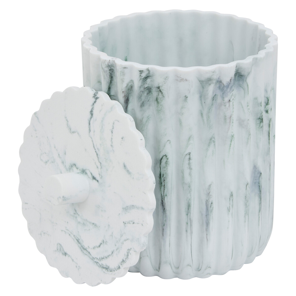 Balde do lixo wc MARBY branco em poliresina 5l