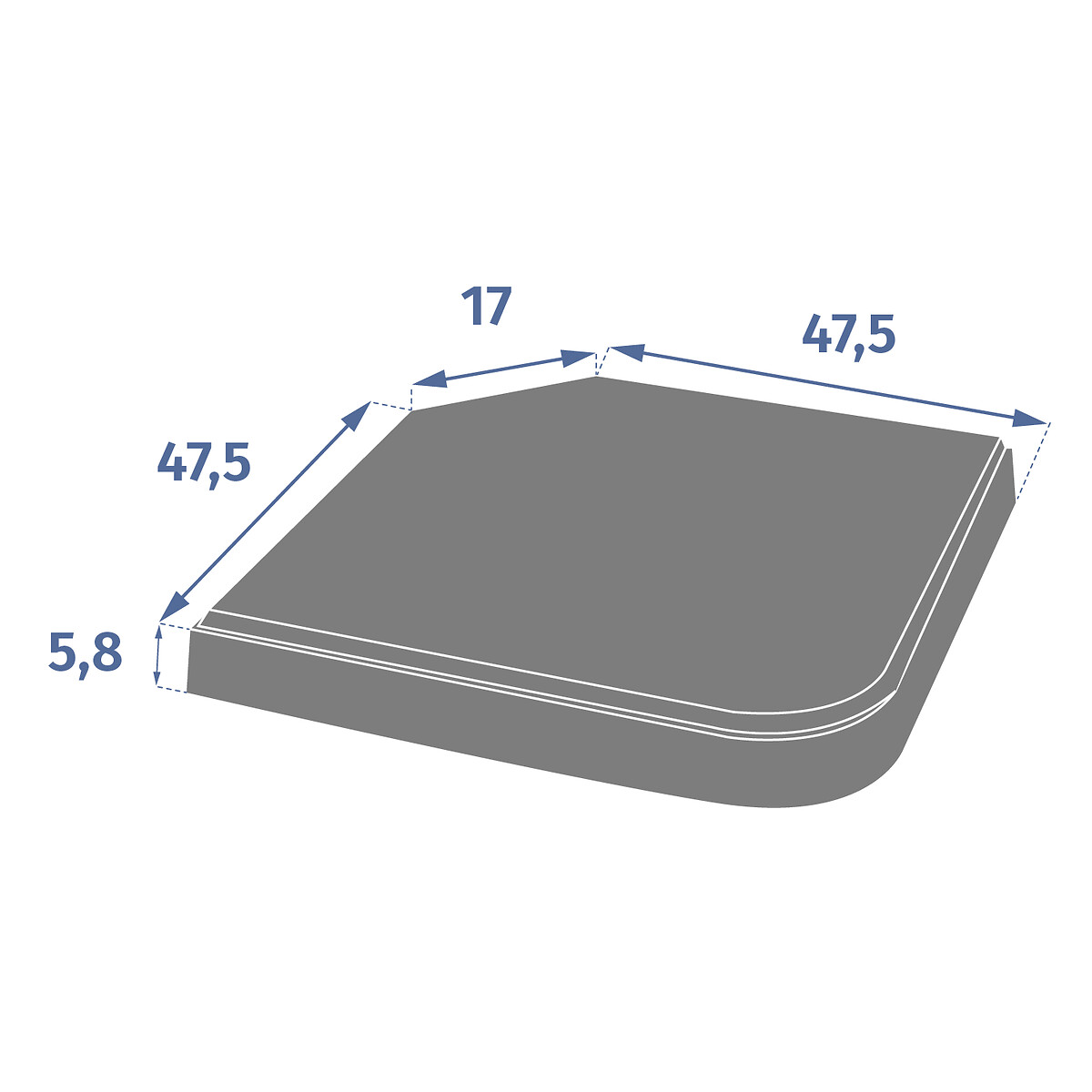 Placa para base guarda-sol EDYNO cinzento 25kg