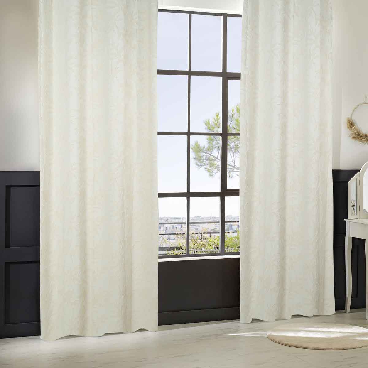 Cortina jacquard WILLOW marfim 135x260cm