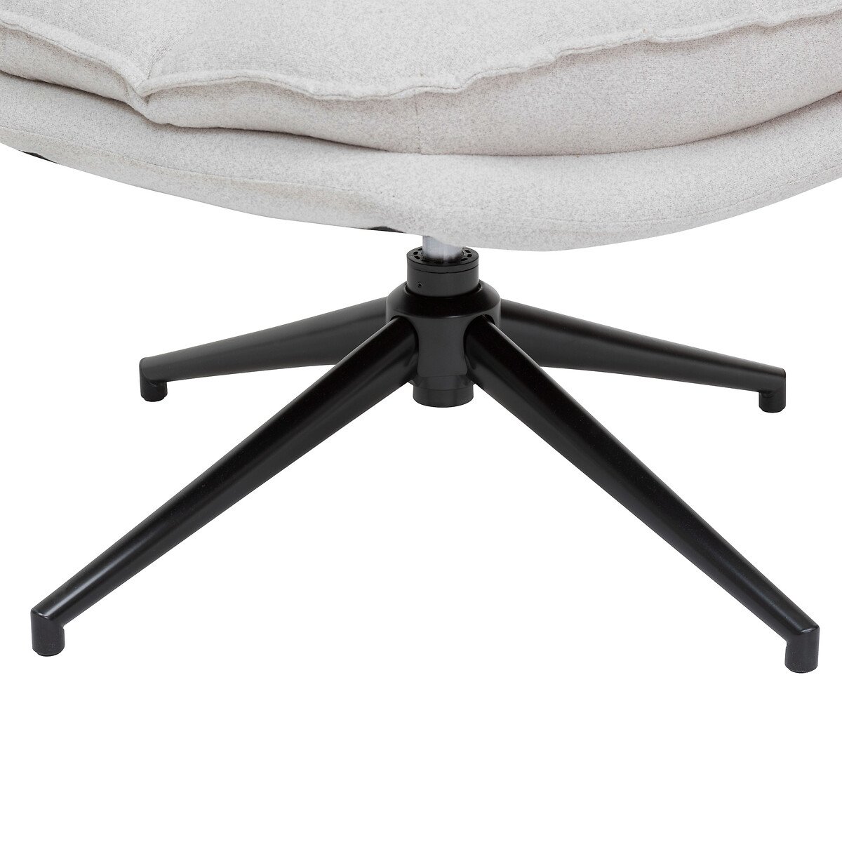 Poltrona girat&oacute;ria cinza em tecido 74,5x64x87cm