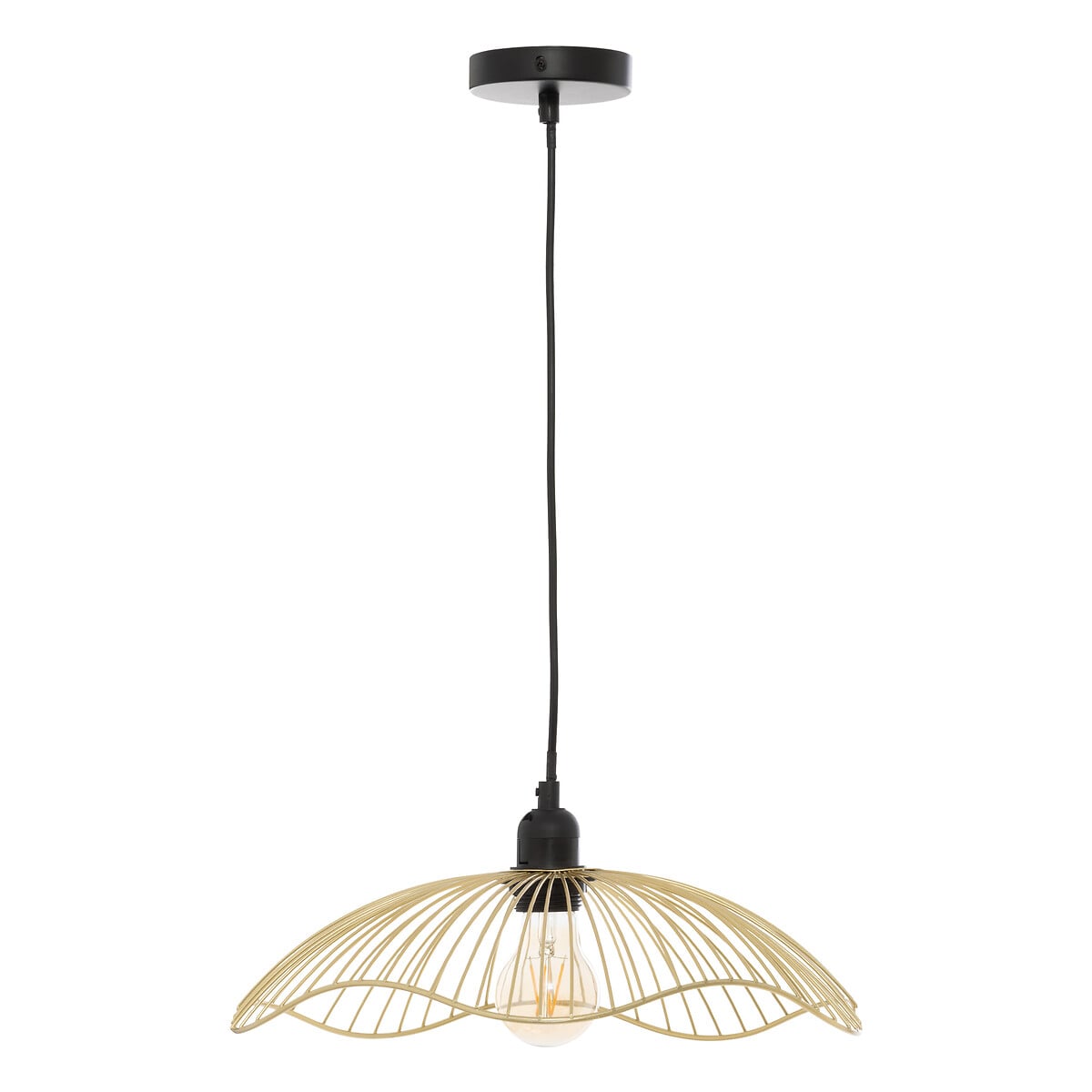Candeeiro de teto GALT dourado em metal 34cm