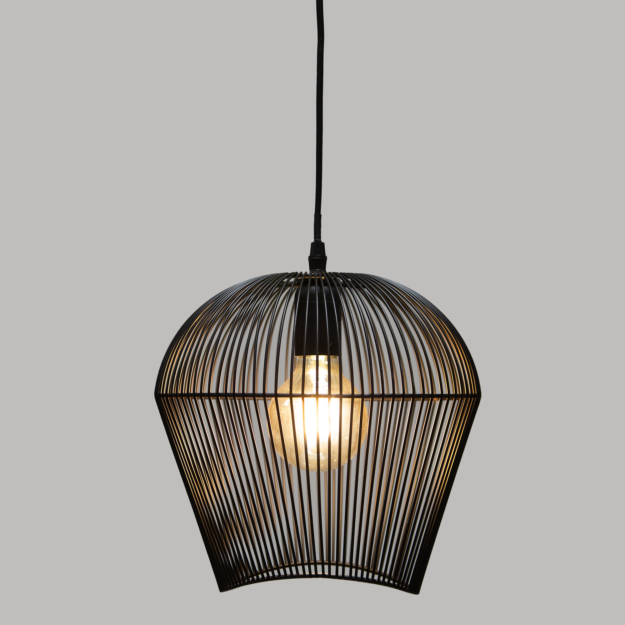 Candeeiro de teto JENA preto em metal 25cm