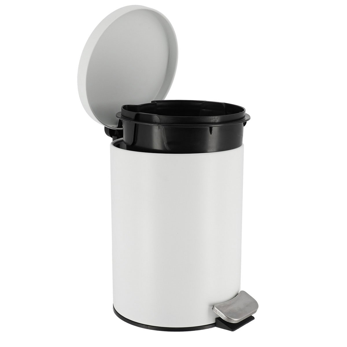 Balde wc branco inox 3l