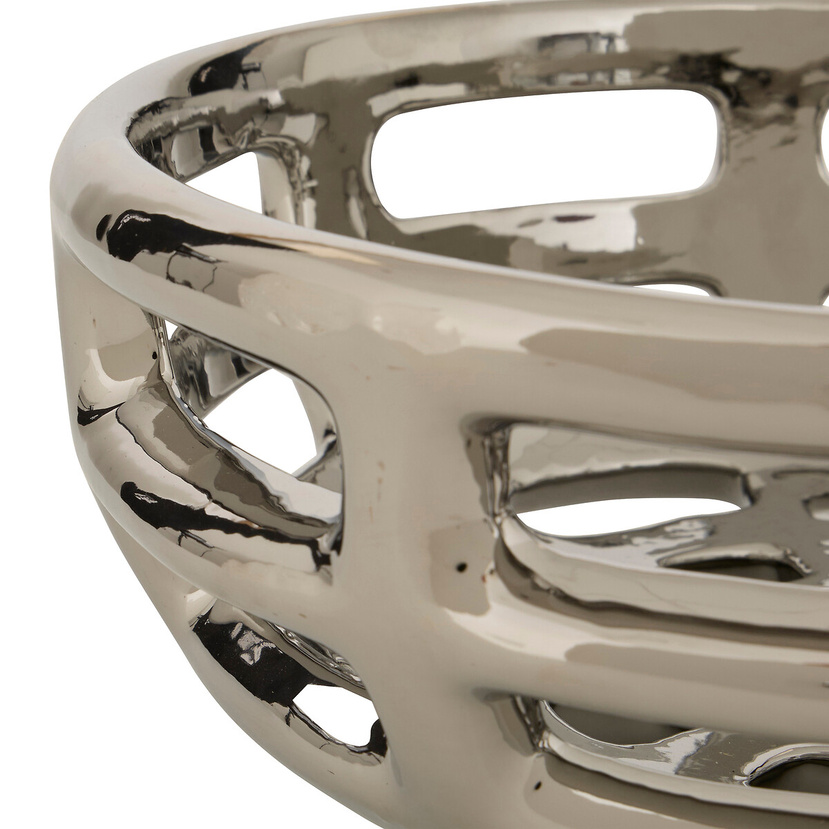 Centro de mesa SKY prateado em poliresina