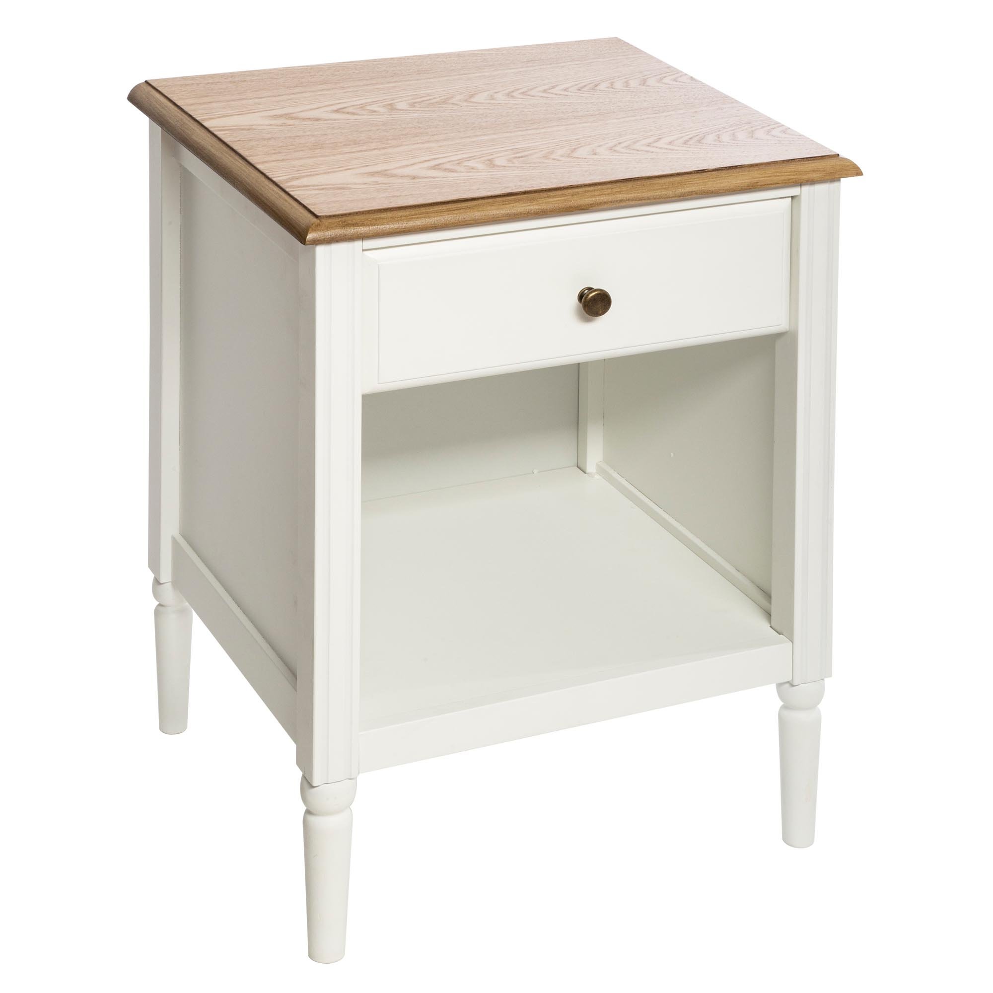 Mesa de cabeceira SOLEN branca em mdf,  Mesa de cabeceira SOLEN branca em mdf