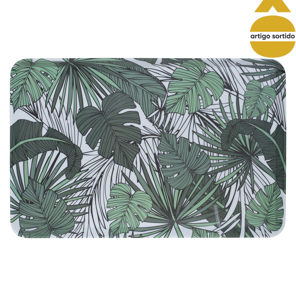 Tabuleiro de melamina decora&ccedil;&atilde;o folhas