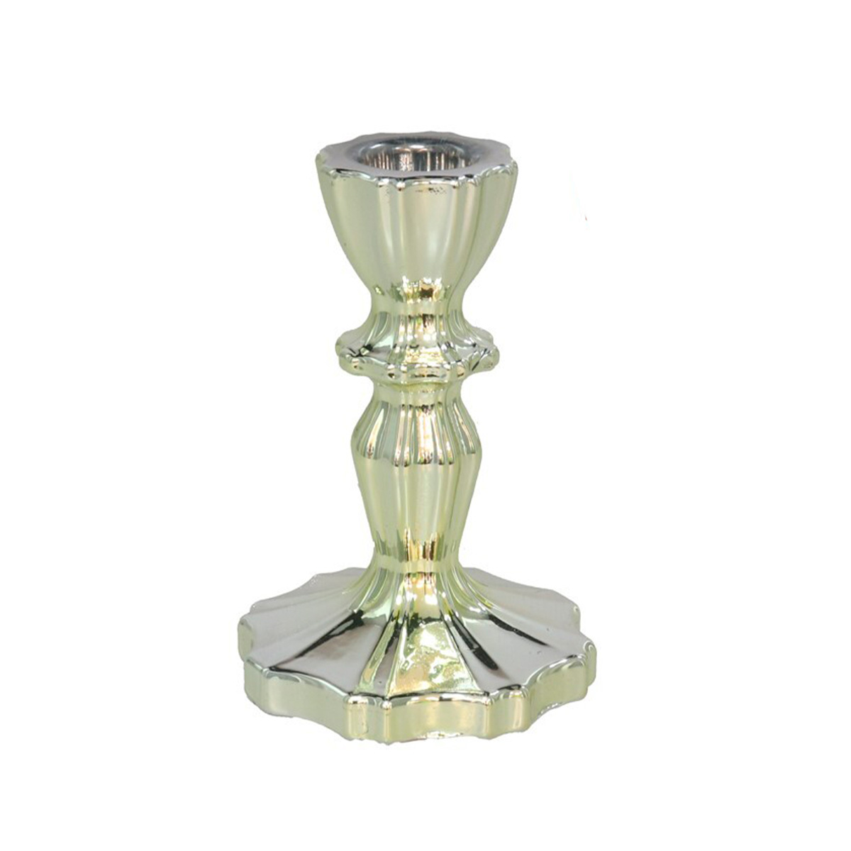 Casti&ccedil;al efeito metalizado dourado 11,2cm